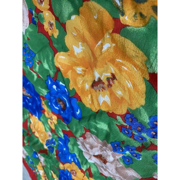 CHRISTIAN DIOR SQUARE SILK MULTICOLOR VINTAGE SCARF - Picture 7 of 7